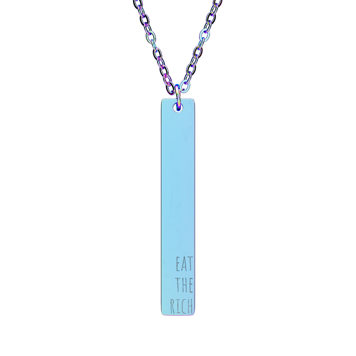 Vertical Bar Necklace (Engraving)