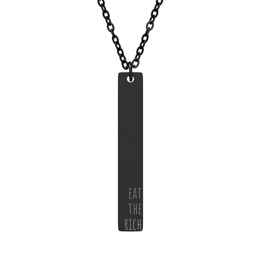 Vertical Bar Necklace (Engraving)