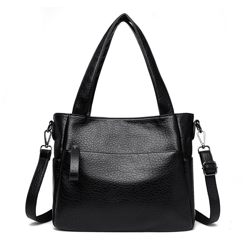 Large Capacity First Layer Cowhide Ladies Shoulder Bag