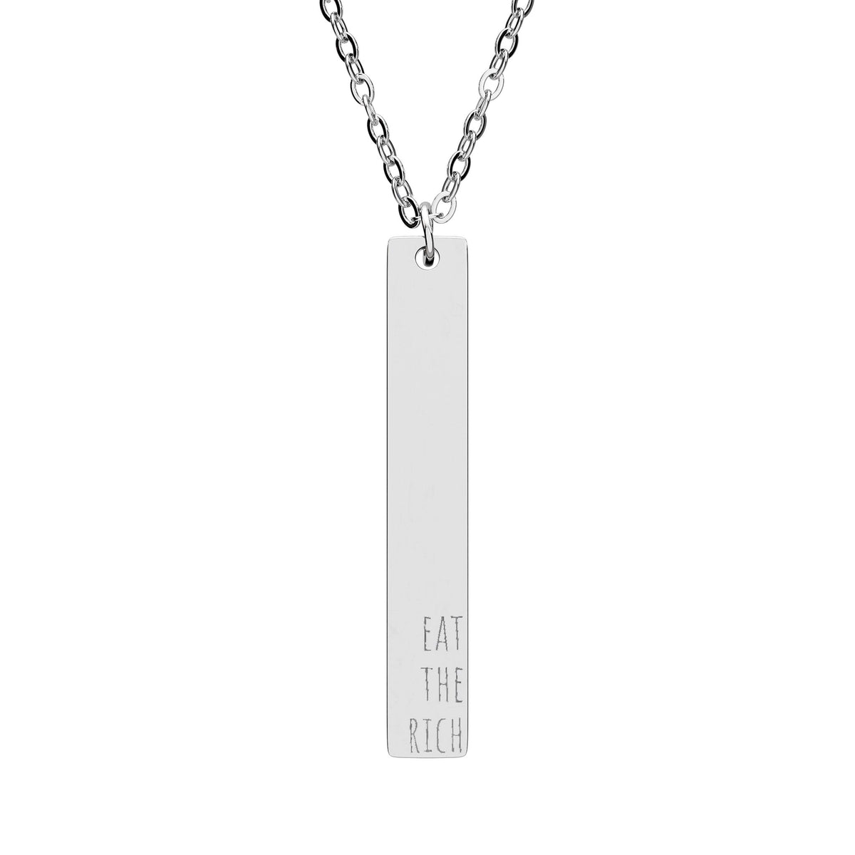 Vertical Bar Necklace (Engraving)