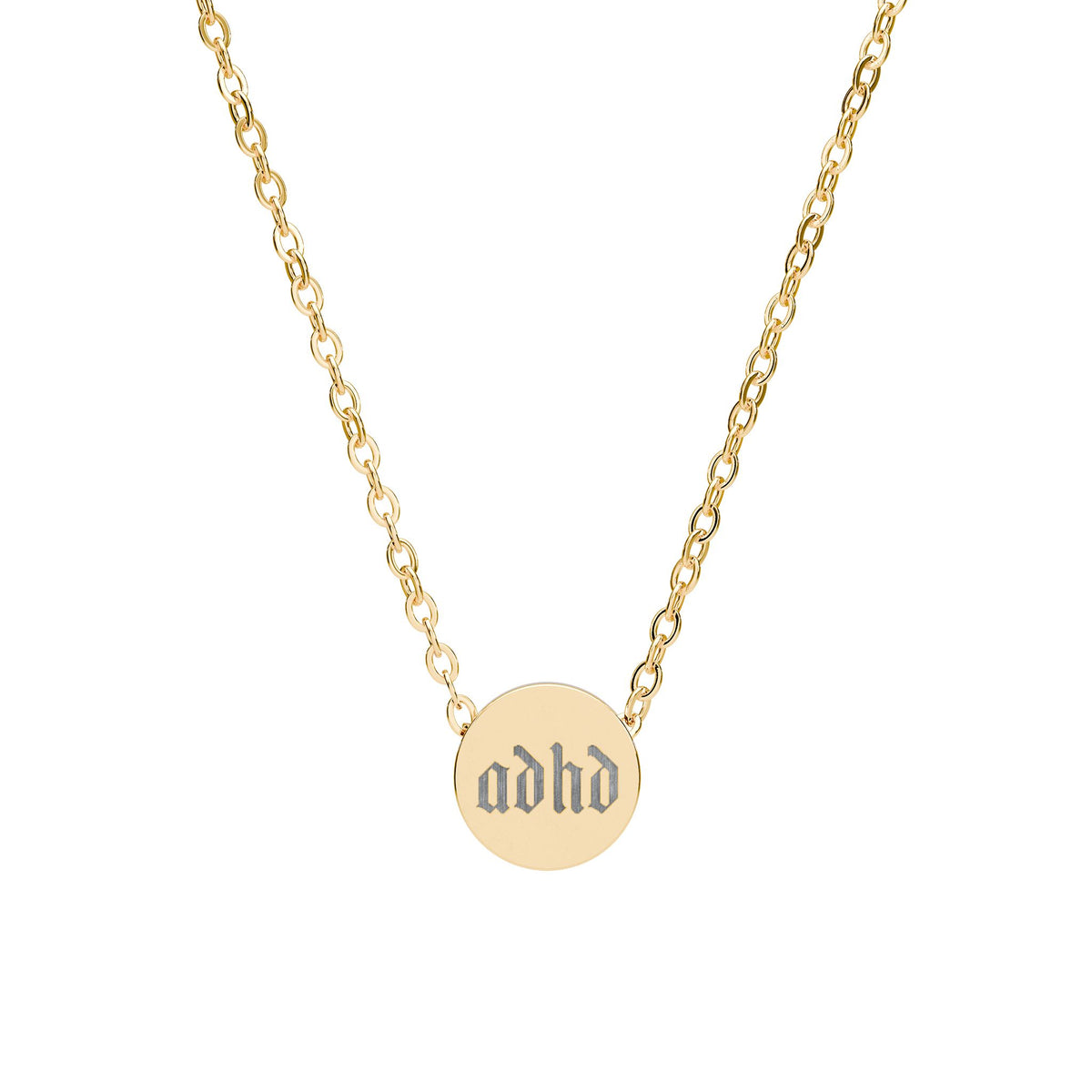 ADHD Mini Circle Necklace (+personalize it!)