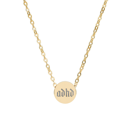 ADHD Mini Circle Necklace (+personalize it!)