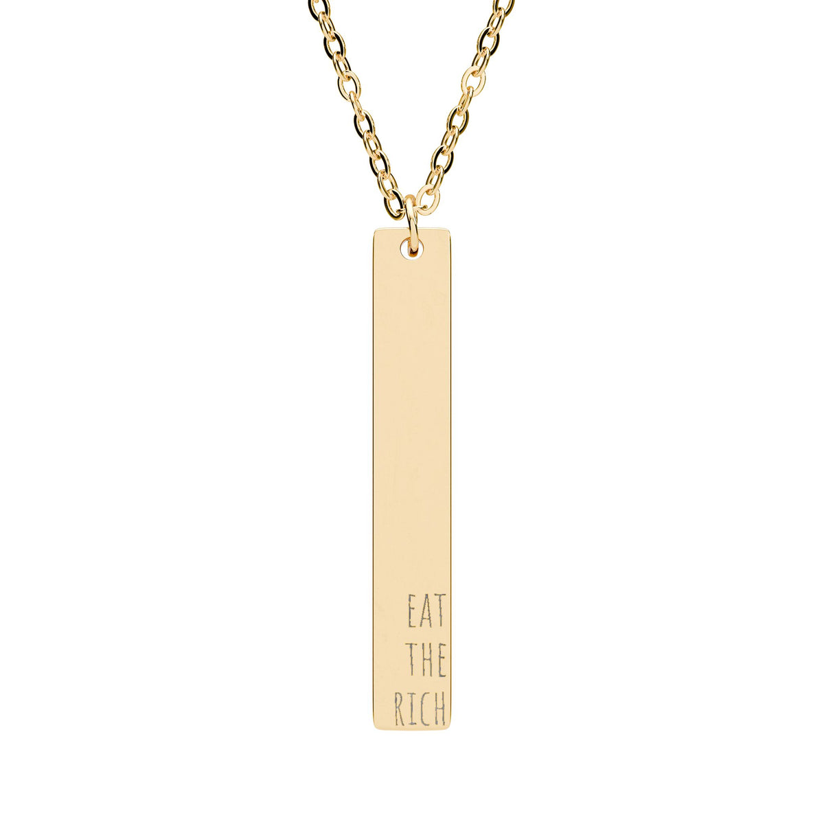 Vertical Bar Necklace (Engraving)