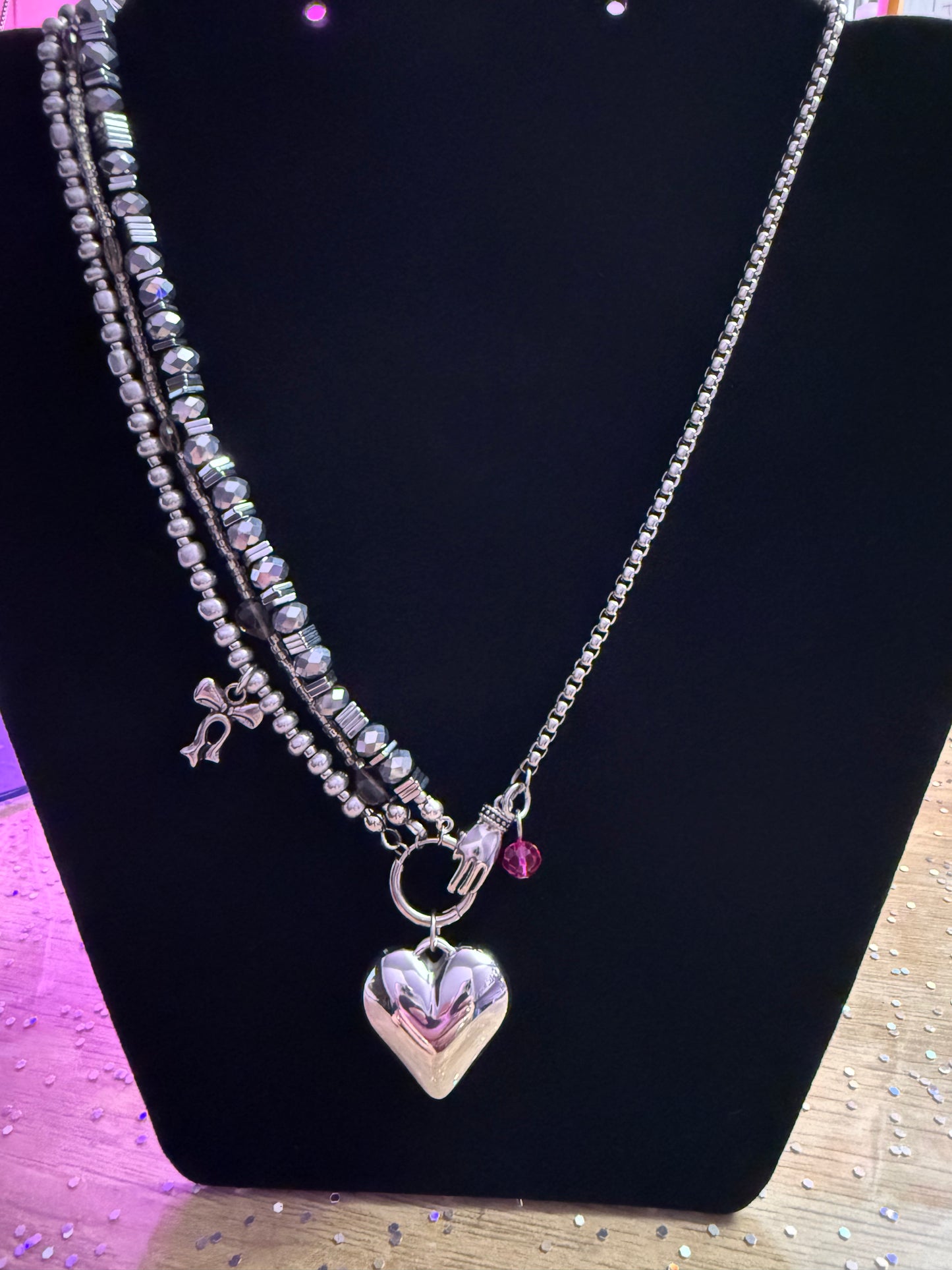 Handheld Heart Necklace