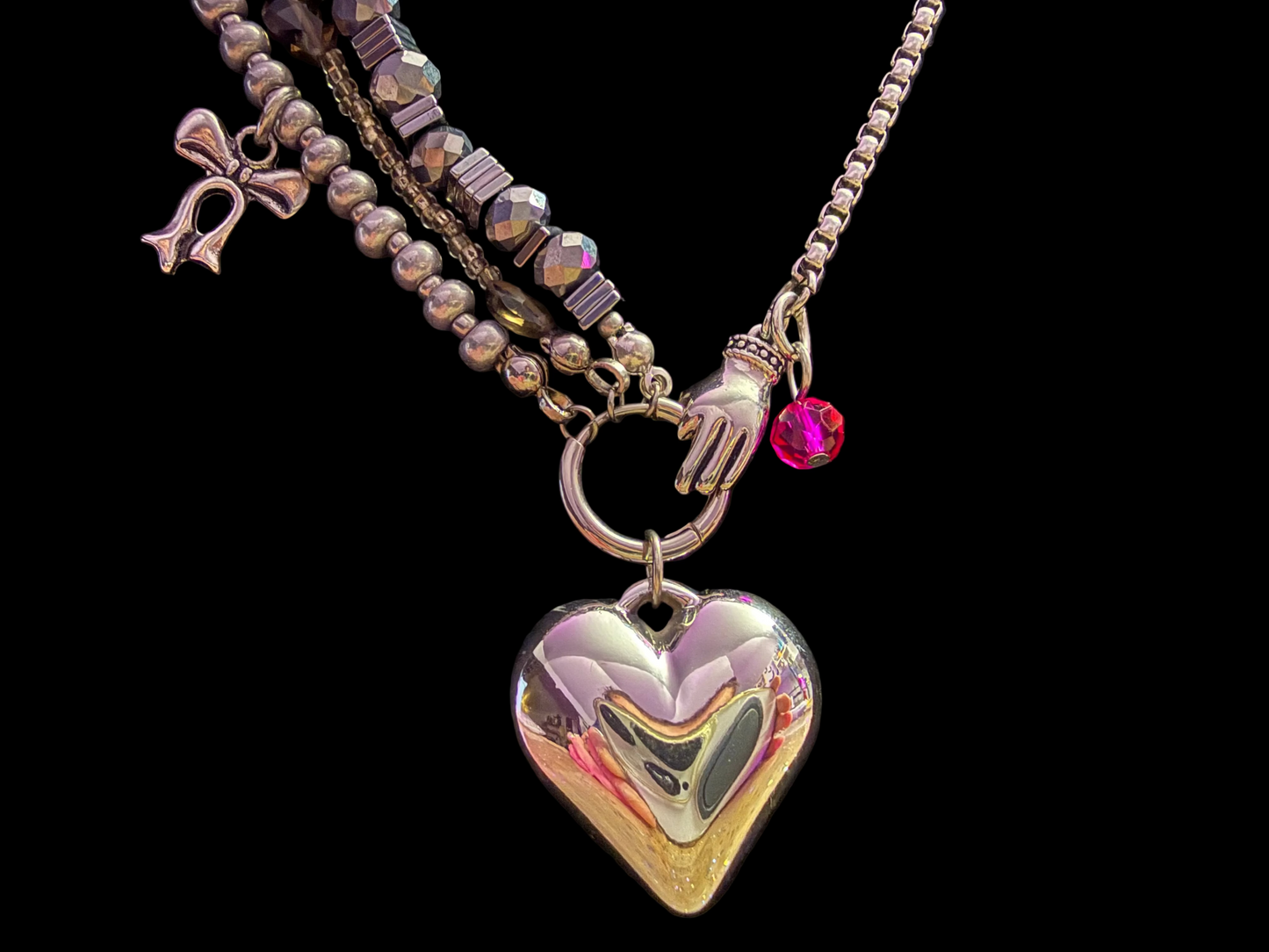 Handheld Heart Necklace