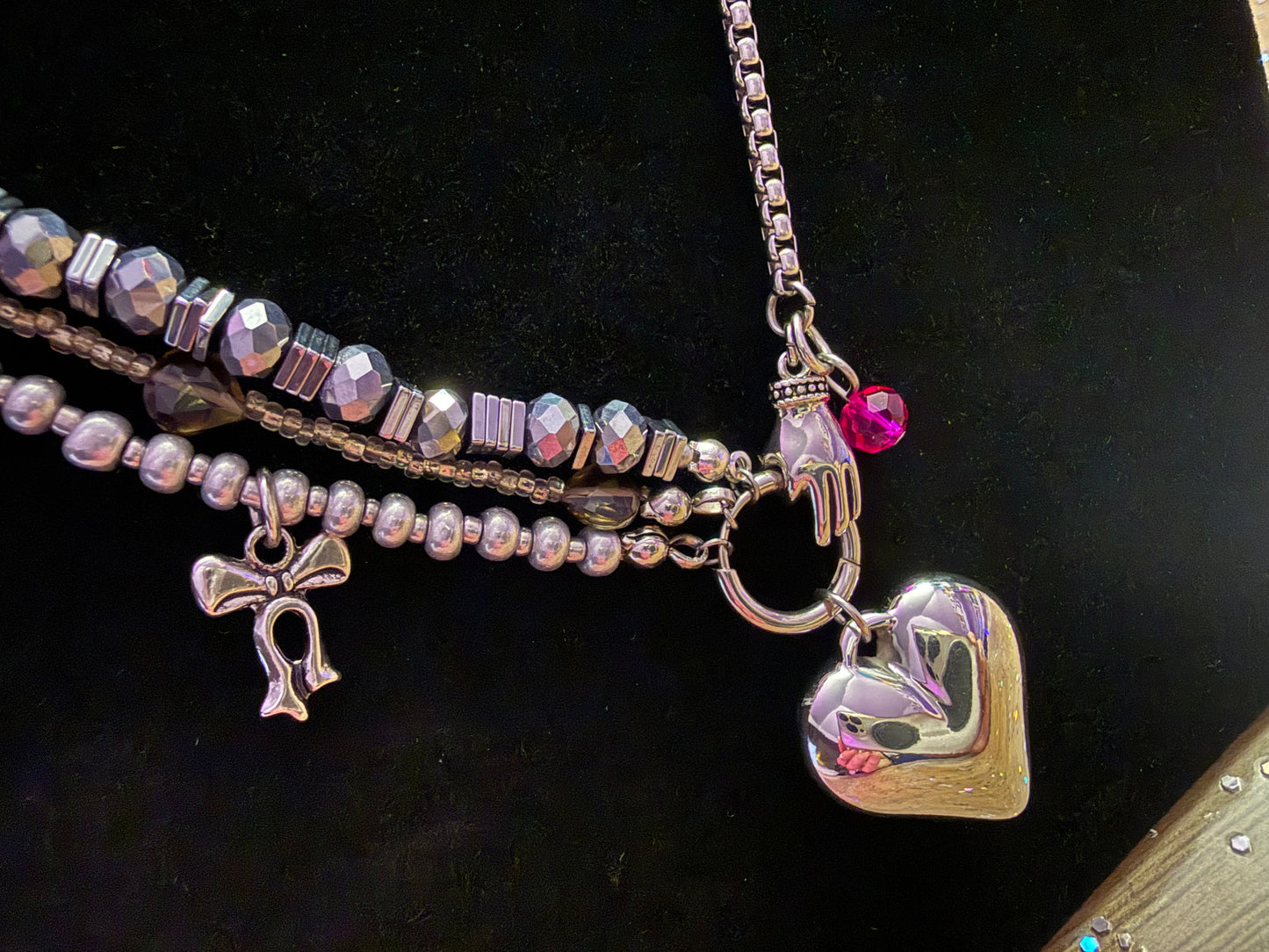Handheld Heart Necklace