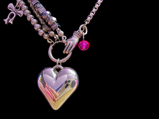 Handheld Heart Necklace